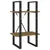 Produktbild 4 för Bokhylla 5 hyllplan brun 40x30x175 cm massiv furu
