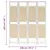 Produktbild 7 för 338559 4-Panel Room Divider Cream 140x165 cm Fabric