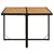 Produktbild 2 för Trädgårdsbord svart 109x107x74 cm konstrotting & massiv akacia