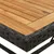 Produktbild 6 för Trädgårdsbord svart 109x107x74 cm konstrotting & massiv akacia