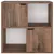 Produktbild 6 för Bokhylla rökfärgad ek 60x27,5x59,5 cm spånskiva 