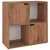 Produktbild 5 för Bokhylla brun ek 60x27,5x59,5 cm spånskiva 