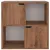 Produktbild 6 för Bokhylla brun ek 60x27,5x59,5 cm spånskiva 
