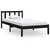 Produktbild 2 för Sängram svart massiv furu 75x190 cm