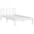 Produktbild 3 för Sängram vit massiv furu 90x190 cm
