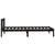 Produktbild 5 för Sängram svart massiv furu 90x190 cm