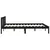 Produktbild 5 för Sängram svart massiv furu 135x190 cm