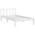 Produktbild 3 för Sängram vit massiv furu 100x200 cm