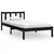 Produktbild 2 för Sängram svart massiv furu 100x200 cm