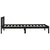 Produktbild 4 för Sängram svart massiv furu 100x200 cm