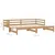 Produktbild 10 för Dagbädd utdragbar 2x(90x200) cm honungsbrun massiv furu