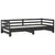 Produktbild 5 för Dagbädd utdragbar 2x(90x200) cm svart massiv furu