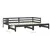 Produktbild 10 för Dagbädd utdragbar 2x(90x200) cm svart massiv furu