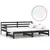 Produktbild 2 för Dagbädd utdragbar 2x(90x200) cm svart massiv furu