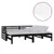 Produktbild 2 för Dagbädd utdragbar 2x(90x200) cm svart massiv furu