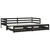 Produktbild 3 för Dagbädd utdragbar 2x(90x200) cm svart massiv furu