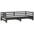 Produktbild 4 för Dagbädd utdragbar 2x(90x200) cm svart massiv furu