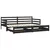 Produktbild 3 för Dagbädd utdragbar 2x(90x200) cm svart massiv furu