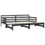 Produktbild 5 för Dagbädd utdragbar 2x(90x200) cm svart massiv furu