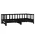 Produktbild 4 för Dagbädd utdragbar 2x(90x200) cm svart massiv furu
