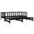 Produktbild 5 för Dagbädd utdragbar 2x(90x200) cm svart massiv furu