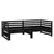 Produktbild 4 för Dagbädd utdragbar 2x(90x200) cm svart massiv furu