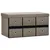 Produktbild 2 för Hopfällbar förvaringsbänk taupe 76x38x38 cm konstlinne