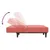 Produktbild 7 för Bäddsoffa 2-sits med fotpall rosa sammet 