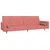 Produktbild 4 för Bäddsoffa 2-sits med fotpall rosa sammet