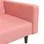 Produktbild 10 för Bäddsoffa 2-sits med två kuddar och fotpall rosa sammet 