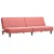 Produktbild 4 för Bäddsoffa 2-sits med fotpall rosa sammet 