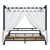 Produktbild 5 för Himmelsäng mörkbrun 200x200 cm bambu