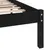 Produktbild 6 för Sängram svart massiv furu 140x190 cm