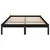 Produktbild 4 för Sängram svart massiv furu 200x200 cm 