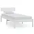 Produktbild 2 för Sängram vit massiv furu 90x190 cm