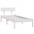 Produktbild 3 för Sängram vit massiv furu 90x190 cm