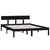Produktbild 3 för Sängram svart massiv furu 120x190 cm