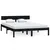 Produktbild 2 för Sängram svart massiv furu 135x190 cm UK dubbel