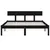 Produktbild 4 för Sängram svart massiv furu 135x190 cm UK dubbel