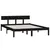 Produktbild 3 för Sängram svart massiv furu 150x200 cm