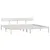 Produktbild 3 för Sängram vit massiv furu 200x200 cm