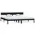 Produktbild 2 för Sängram svart massiv furu 200x200 cm