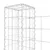 Produktbild 5 för U-formad gabionkorg med 3 stolpar järn 260x20x100 cm