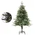 Produktbild 2 för Belyst julgran med kottar grön 120 cm PVC&PE