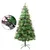 Produktbild 3 för Belyst julgran med kottar grön 195 cm PVC&PE