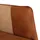 Gungstol med fotpall brun äkta läder och kanvas