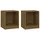 Sängbord 2 st honungsbrun 35,5x33,5x41,5 cm massivt furu