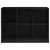 Produktbild 3 för Bokhylla svart 104x33x76 cm massiv furu 