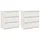 Sängbord 2 st vit 60x36x64 cm massiv furu 