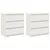 Produktbild 2 för Sängbord 2 st vit 60x36x64 cm massiv furu 